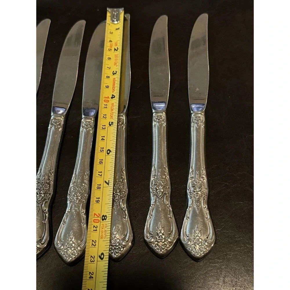 Oneida Kennett‎ Square Distinction Deluxe HH Stainless Dinner Knives Set Of 7